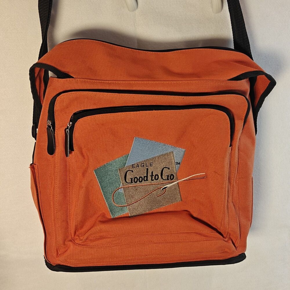 ​Eagle Good To Go Craft Tote Bag Orange Knitting Crochet Sewing Shoulder Bag